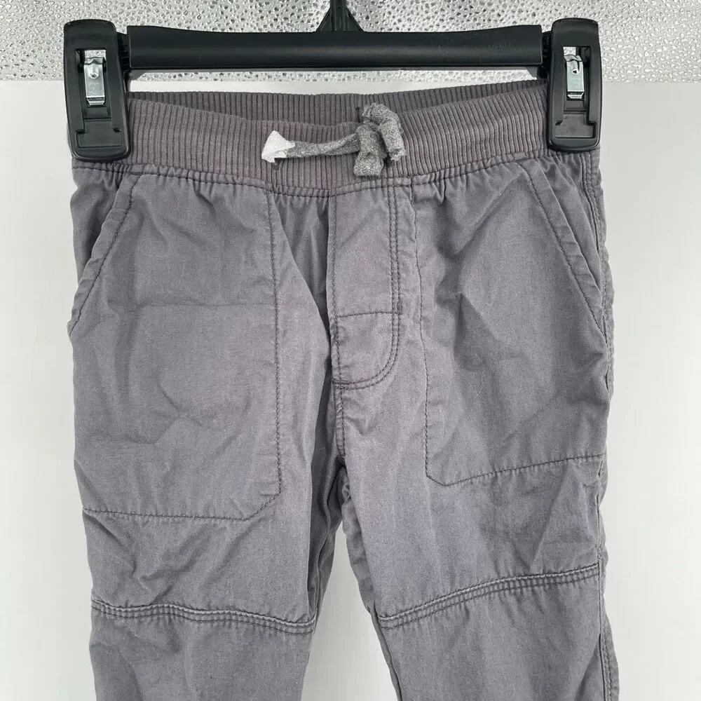 Carter’s Toddler Boys Gray Utility Jogger Pants 2T Cotton Pull On Casual Pants